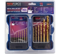Сверла по металлу, набор 15 шт YATAFORCE YF-924U15(60720)