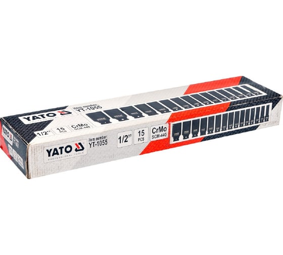 Набор торц. удар. гол. YATO 1/2" 10-32мм 15шт YT-1055 37141055 092 1