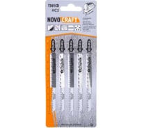 Пилка длинная по дереву T 301 CD (5 шт; 90х115 мм; 8TPI; HCS) для лобзика Novocraft T301CDHCS