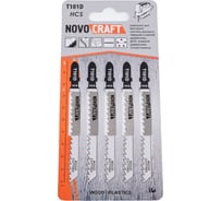 Пилка по дереву T 101 D (5 шт; 75х100 мм; 6TPI; HCS) для лобзика Novocraft T101DHCS5