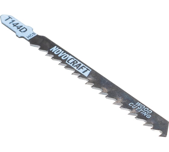 Пилка длинная по дереву T 144 D (5 шт; 75х100 мм; 6TPI; HCS) для лобзика Novocraft T144DHCS