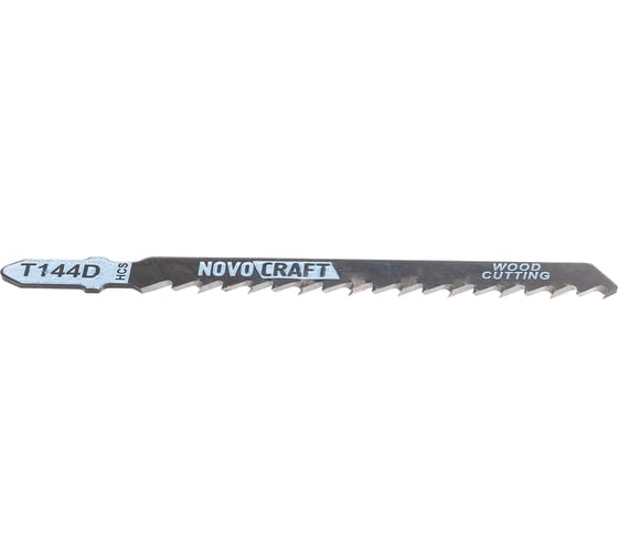 Пилка длинная по дереву T 144 D (5 шт; 75х100 мм; 6TPI; HCS) для лобзика Novocraft T144DHCS