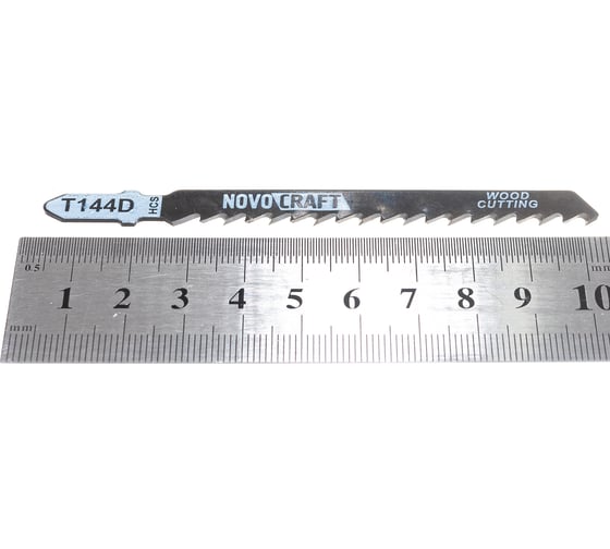 Пилка длинная по дереву T 144 D (5 шт; 75х100 мм; 6TPI; HCS) для лобзика Novocraft T144DHCS