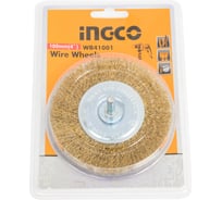 Щетка-крацовка дисковая на шпильке (100х0.35х6.35 мм) INGCO WB41001