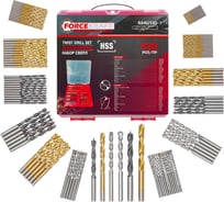 Сверла, набор комбинированный 130 шт (по металлу: 1-6, 8, 10мм; по бетону: 4-6, 8, 10мм; по дереву: 4-6, 8, 10мм) Forcekraft FK-924U130(60679)