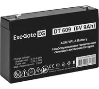 Аккумуляторная батарея DT 609 6V 9Ah, клеммы F2 ExeGate 297507