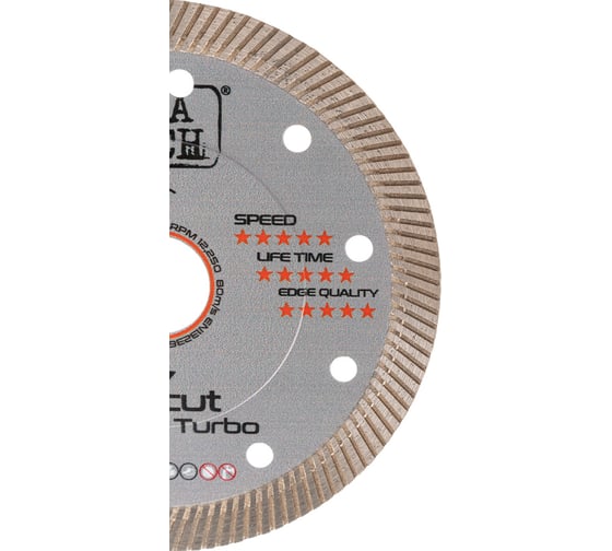 Диск алмазный для керамогранита 125x1x22.23 мм Tilecut SlimfastTurbo Dia Tech DC-203581