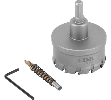 Коронка твердосплавная по металлу 64 мм DENZEL 724018