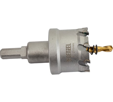 Коронка твердосплавная по металлу 41 мм DENZEL 724013