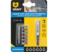 Набор бит с магнитным держателем (6 шт; T10-40) GRAFF 4605