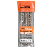 Сверло среднее по металлу (5 шт; 8.5х117х75 мм; Кобальт M35; DIN 338) Novocraft C338085