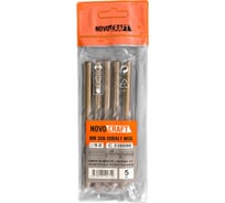 Сверло среднее по металлу (5 шт; 9х125х81 мм; Кобальт M35; DIN 338) Novocraft C338090