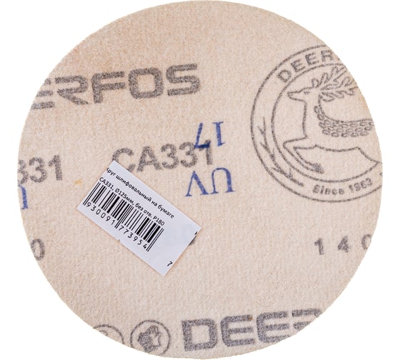 Круг шлифовальный на бумаге СА331 (125 мм; без отверстий; Р180) Deerfos 7930091773954