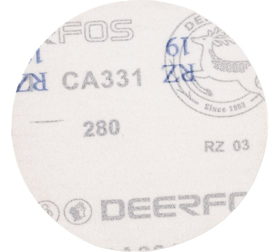 Круг шлифовальный на бумаге СА331 (125 мм; без отверстий; Р280) Deerfos 7930091773985