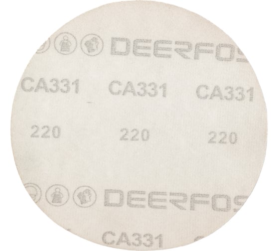Круг шлифовальный на бумаге СА331 (150 мм; без отверстий; Р220) Deerfos 7930091773657