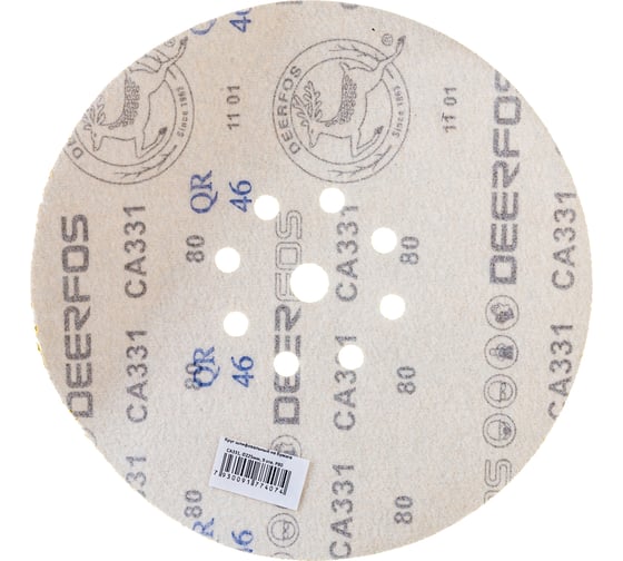 Круг шлифовальный на бумаге СА331 (225 мм; 9 отверстий; Р80) Deerfos 7930091774074