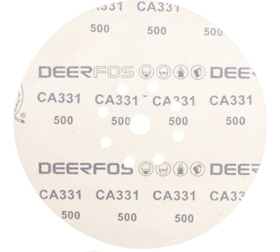 Круг шлифовальный на бумаге СА331 (225 мм; 9 отверстий; Р500) Deerfos 7930091774180
