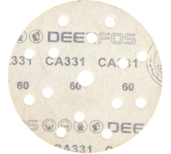 Круг шлифовальный на бумаге СА331 (150 мм; 15 отверстий; Р60) Deerfos 7930091773268