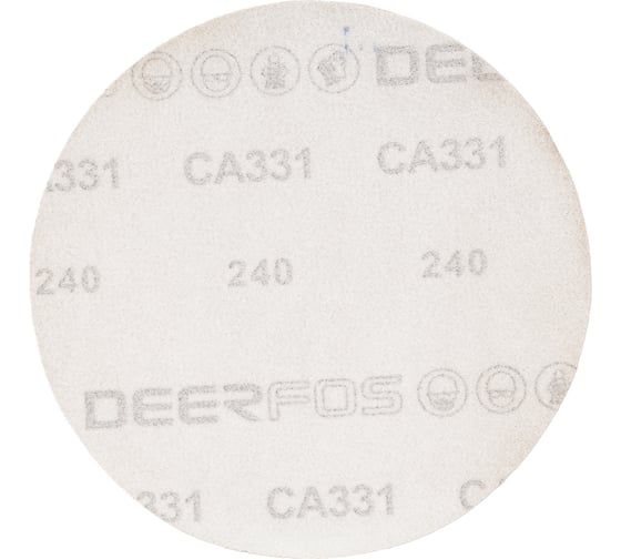 Круг шлифовальный на бумаге СА331 (150 мм; без отверстий; Р240) Deerfos 7930091773664