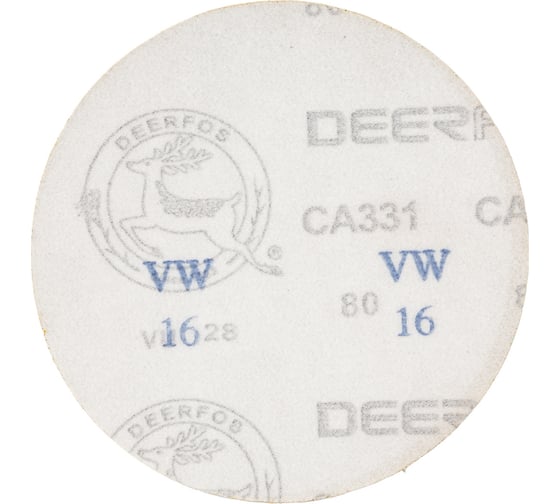 Круг шлифовальный на бумаге СА331 (150 мм; без отверстий; Р80) Deerfos 7930091773596