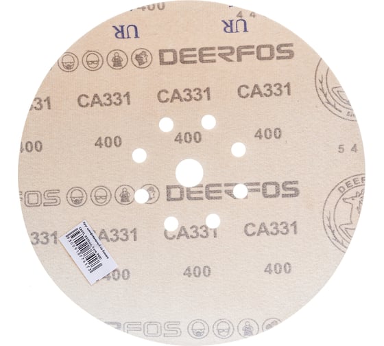 Круг шлифовальный на бумаге СА331 (225 мм; 9 отверстий; Р400) Deerfos 7930091774173