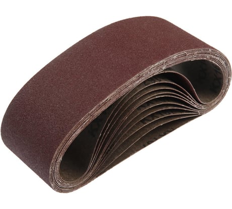 Лента абразивная бесконечная на тканевой основе (10 шт; 75х533 мм; Р80) ТУНДРА 1300825