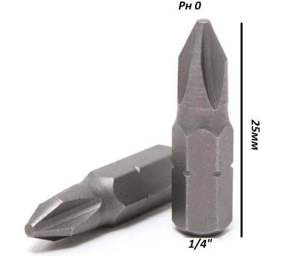Бита крестообразная (PH1; 25 мм; 1/4") Forsage F-121251 929