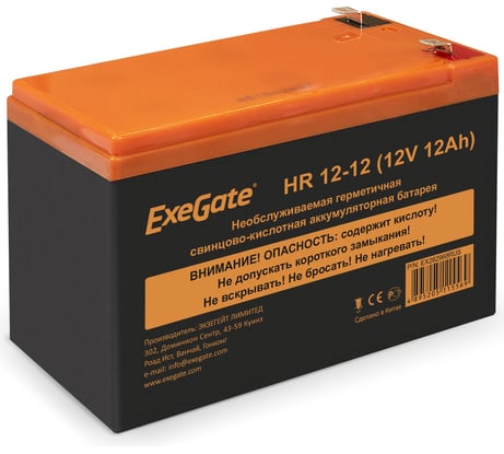 Батарея аккумуляторная АКБ HR 12-12 12V 12Ah 1251W, клеммы F2 ExeGate 282968