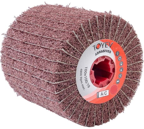 Валик комбинированный шлифовальный AKM (100x100x19 мм; A-С+252Х; P80) Toyev 004980