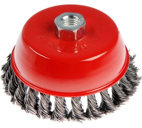 Щетка металлическая для УШМ "чашка" (М14; 125 мм; крученая проволока) LOM 2767953