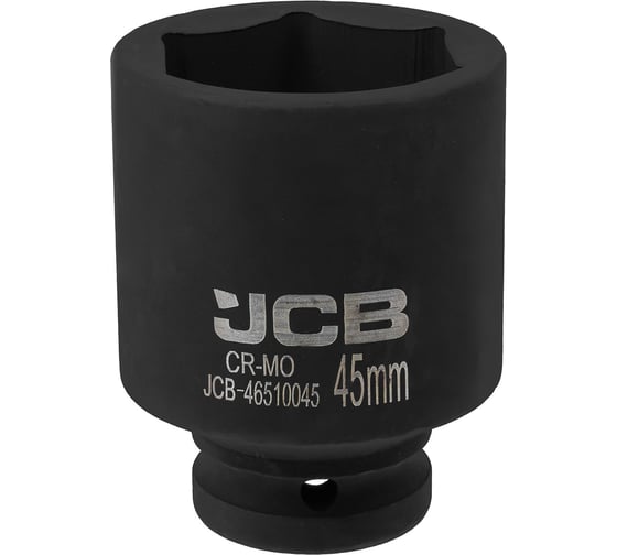 Головка ударная глубокая 45 мм, 6 граней, 3/4"DR JCB JCB-46510045(60569) 1