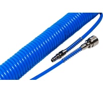 Шланг спиральный пневматический с БРС 8x5 мм, 12 м, синий NBPT 82934