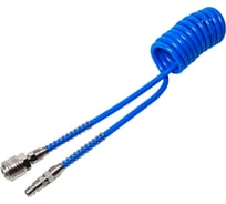Шланг спиральный пневматический с БРС 8x5 мм, 2 м, синий NBPT 82903
