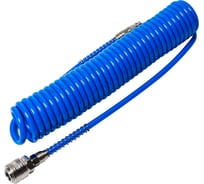 Шланг спиральный пневматический с БРС 8x5 мм, 6 м, синий NBPT 82910
