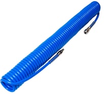 Шланг спиральный пневматический с БРС 12x8 мм, 15 м, синий NBPT 83047