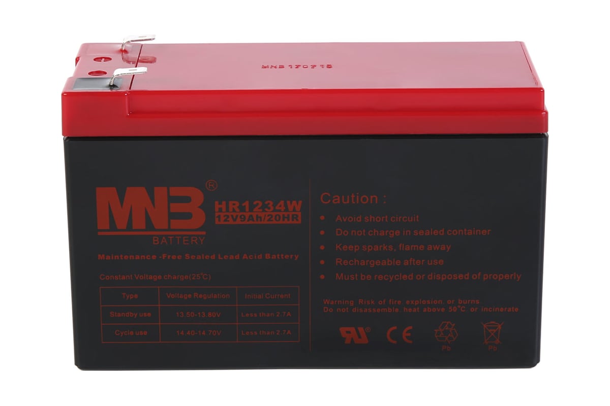 Батарея аккумуляторная АКБ HR1234W 12В 9Ач MNB HR1234W - выгодная цена .