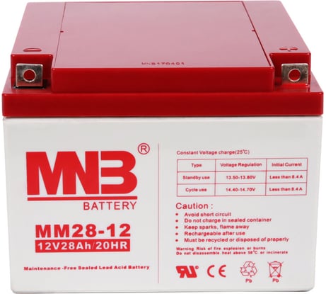 Батарея аккумуляторная АКБ MМ28-12 12В 28Ач MNB MМ28-12