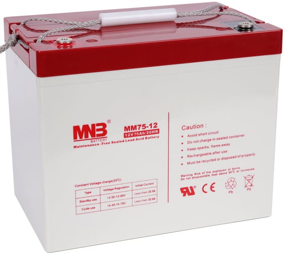 Батарея аккумуляторная АКБ MM75-12 12В 75Ач MNB MM75-12