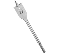 Сверло перовое по дереву (22 мм; шестигранный хвостовик) vertextools 1133-22