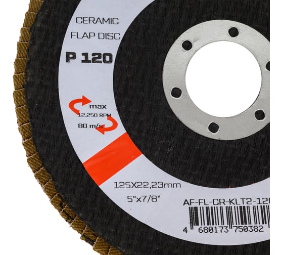 Круг лепестковый торцевой Ceramic от Мастерская Pit_Stop и Доктор дью 125 мм, P100, угловой ABRAFORM DD-FLAP-CR-100-2