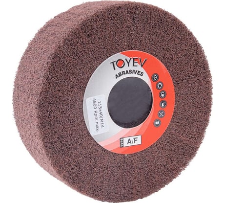 Валик нетканый шлифовальный SBM (115x40 мм; M14; A-F) Toyev 005003