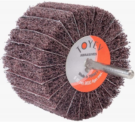 Щетка комбинированная шлифовальная на шпинделе SKM (80x50x6 мм; A-MED+P120) Toyev 005012