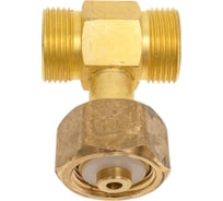 Тройник латунный кислородный (гайка G3/4"-G3/4" наружная-G3/4" наружная) СваркаДжет 4301010803003