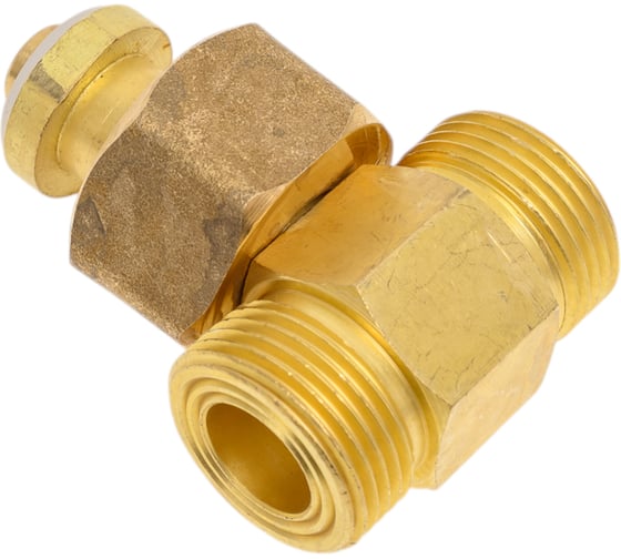 Тройник латунный кислородный (гайка G3/4"-G3/4" наружная-G3/4" наружная) СваркаДжет 4301010803003