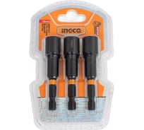Бита с торцевой головкой магнитная (3 шт; 10х65 мм; 1/4) INGCO AMN1031