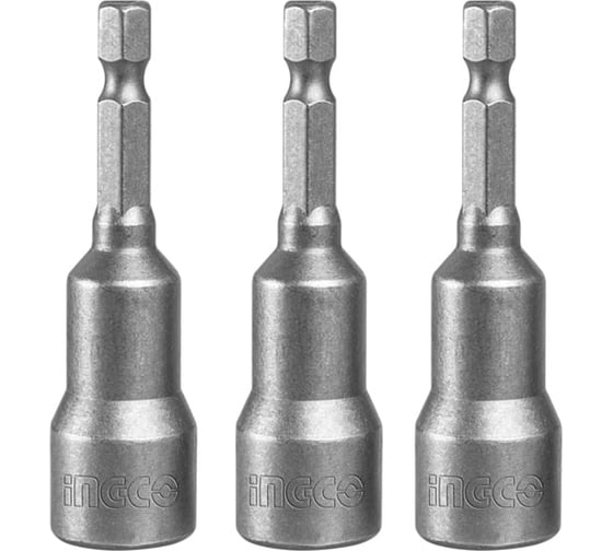 Бита с торцевой головкой магнитная (3 шт; 12х65 мм; 1/4) INGCO AMN1231 1