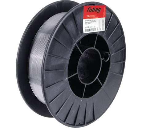 Проволока сварочная сплошного сечения FB 70S (5 кг; 1.0 мм; на катушке 200 мм) FUBAG 31519