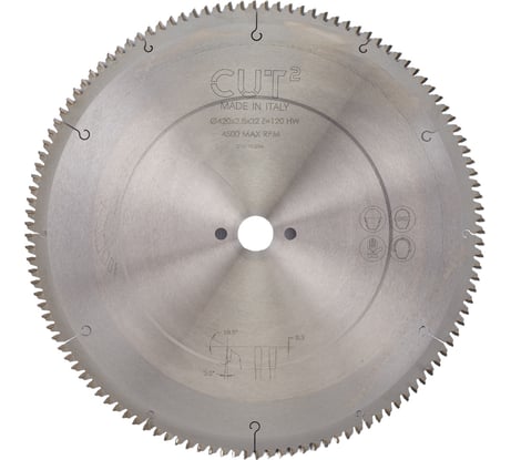 Диск пильный по ПВХ и алюминию HM (420х3.8х32 мм; Z=120; NEG) CUT2 20336