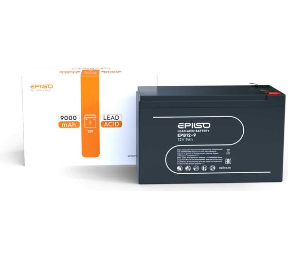 Свинцово-кислотный аккумулятор 12V 9Ah Epilso EPB12-9