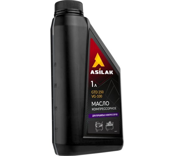 Масло минеральное компрессорное GTD 250 VG-100, 1 л ASILAK ASX5010-5